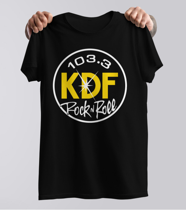 103.3 KDF Rock N Roll Iconic Radio T-Shirt