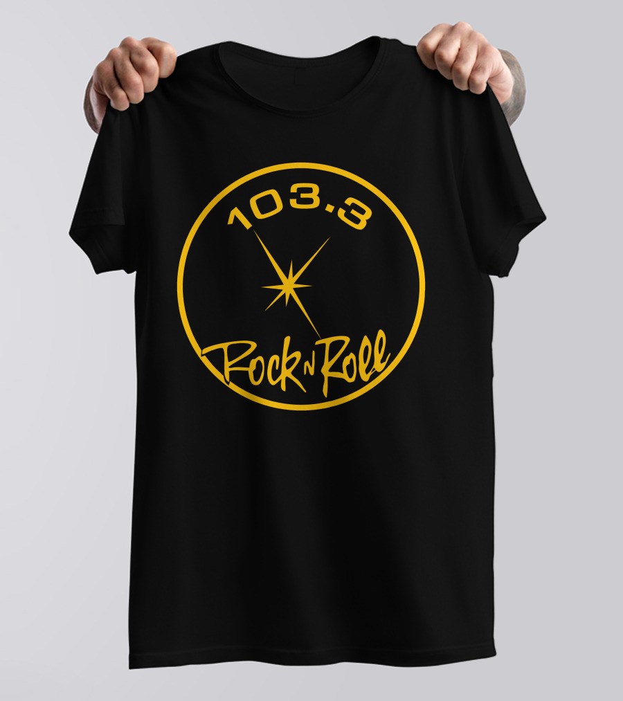 103.3 KDF Rock N Roll Radio Circular T-Shirt
