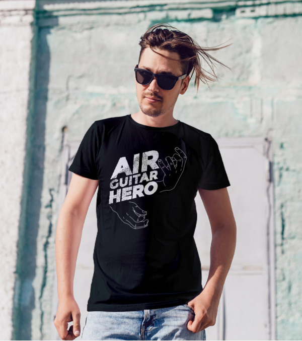 AIR GUITAR HERO HANDS MUSIC ROCK VIBES T-Shirt