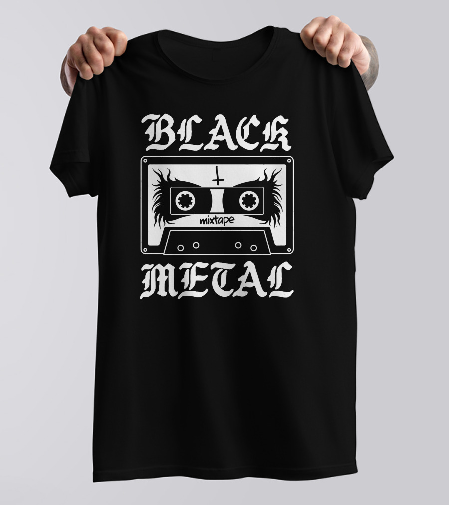 Black Metal Mixtape Cassette Goth Humor T-Shirt