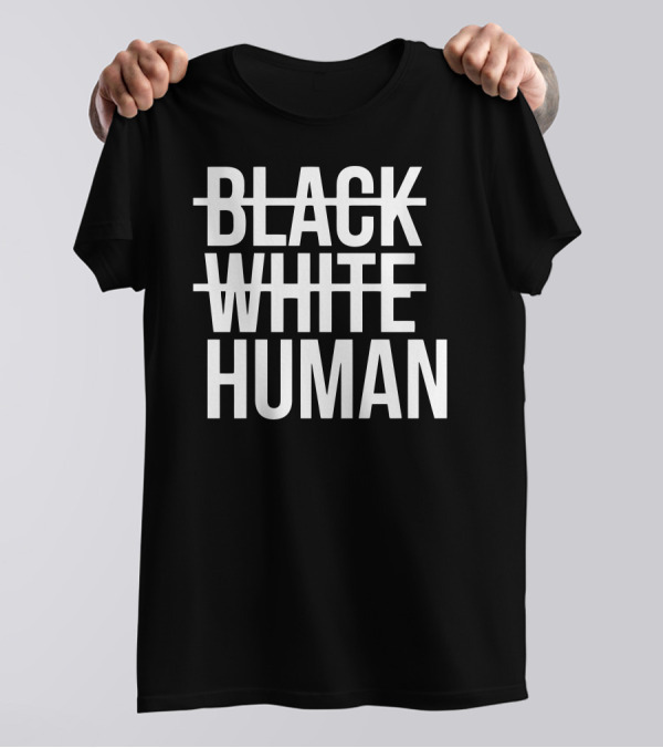 Black White Crossing Human Unity T-Shirt