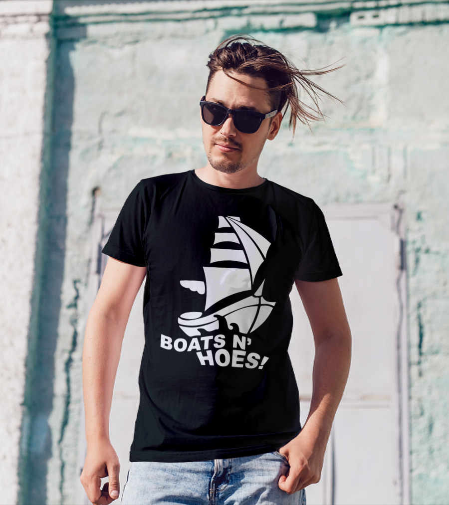 Boats N Hoes Sailboat Iconic Comedy Reference T-Shirt