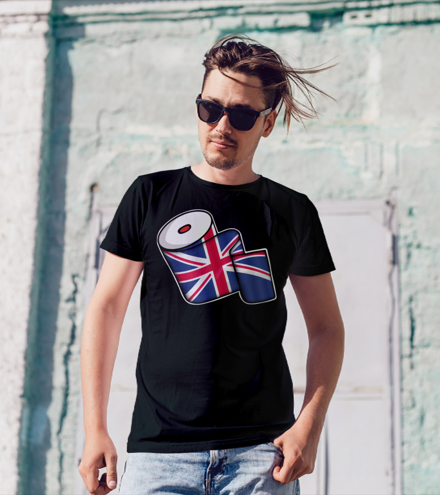 Union Jack Toilet Paper Roll Britain T-Shirt