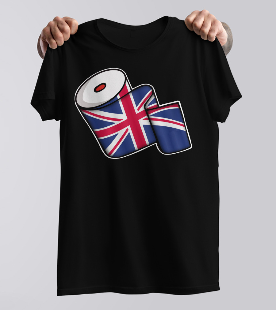 Union Jack Toilet Paper Roll Britain T-Shirt