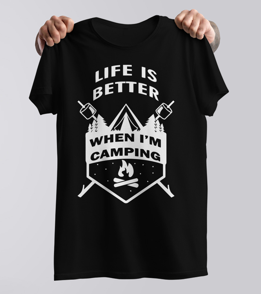 Life Is Better When I'm Camping Marshmallow Fire Emblem T-Shirt