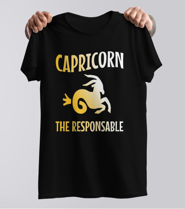 Capricorn The Responsable Zodiac Sign Goat T-Shirt
