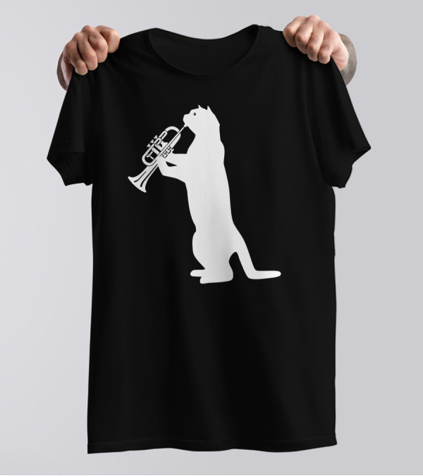 Catsplay Trumpet Kitten Pet Cat Music T-Shirt