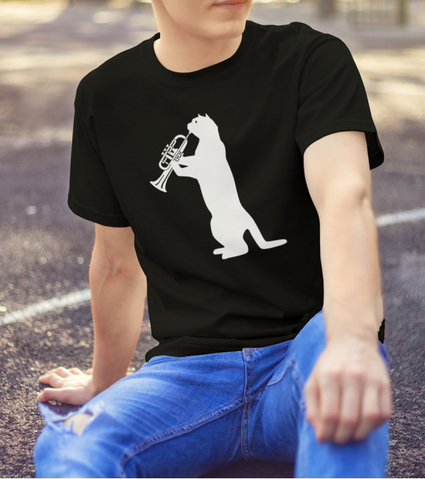 Catsplay Trumpet Kitten Pet Cat Music T-Shirt