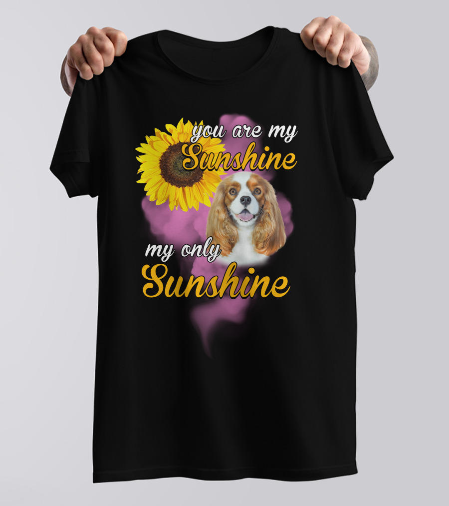 You Are My Sunshine My Only Sunshine Cavalier King With Sunflower T-Shirt