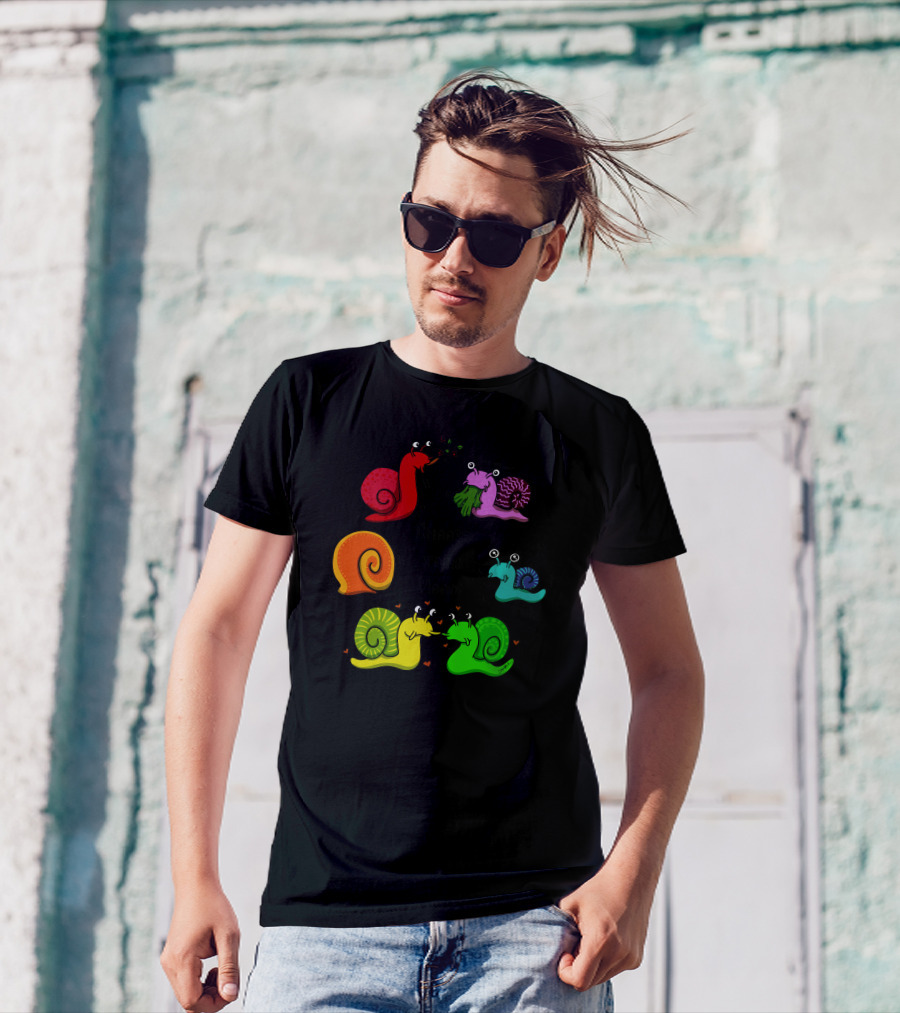Choose Your Mood Snails Eating Hearts Stars ZZZ T-Shirt