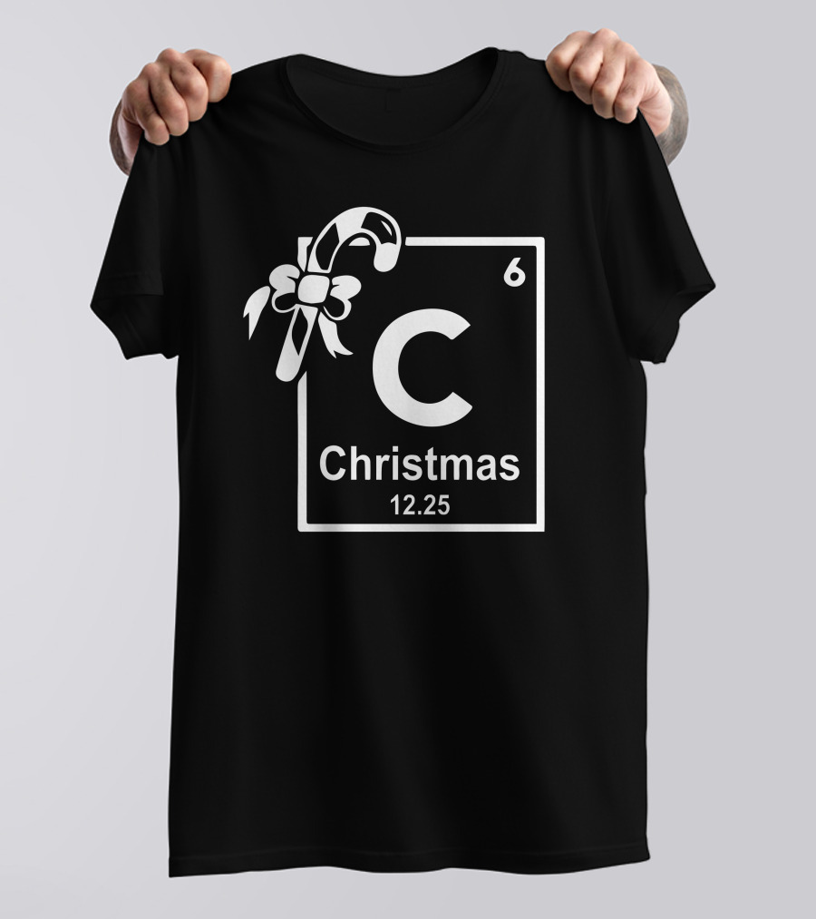 Christmas Periodic Table Candy Cane Element 12.25 T-Shirt