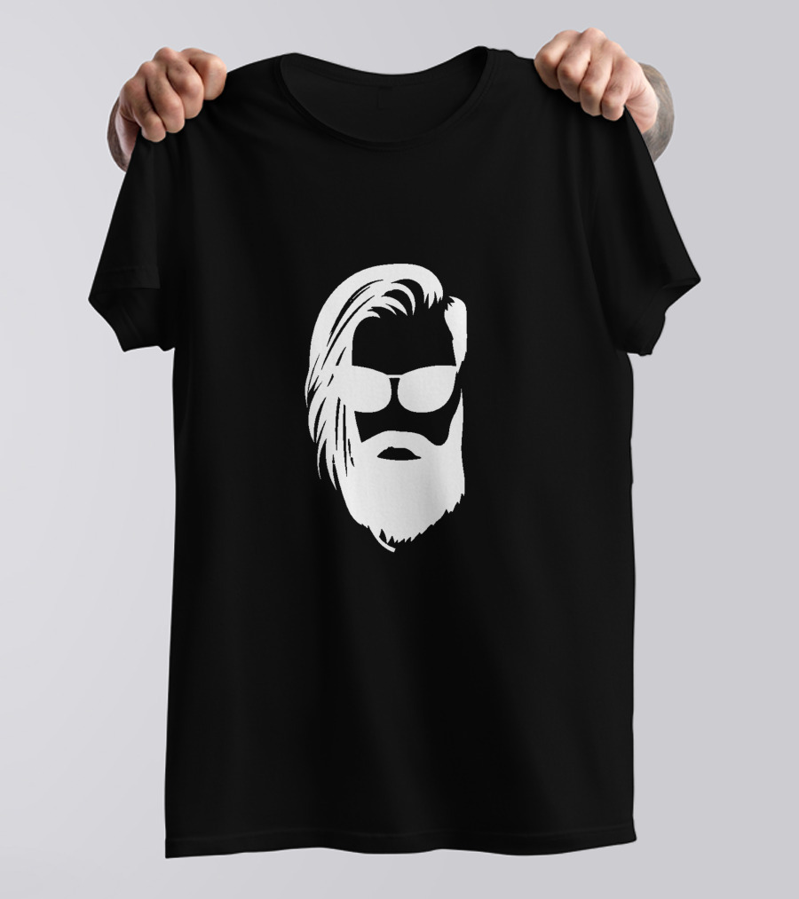 Cool Groovy Rocker Beard Sunglasses T-Shirt