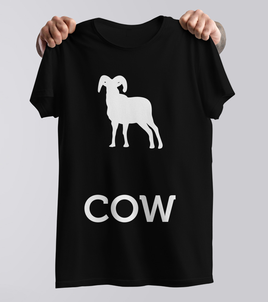 COW Sheep Silhouette Humor T-Shirt