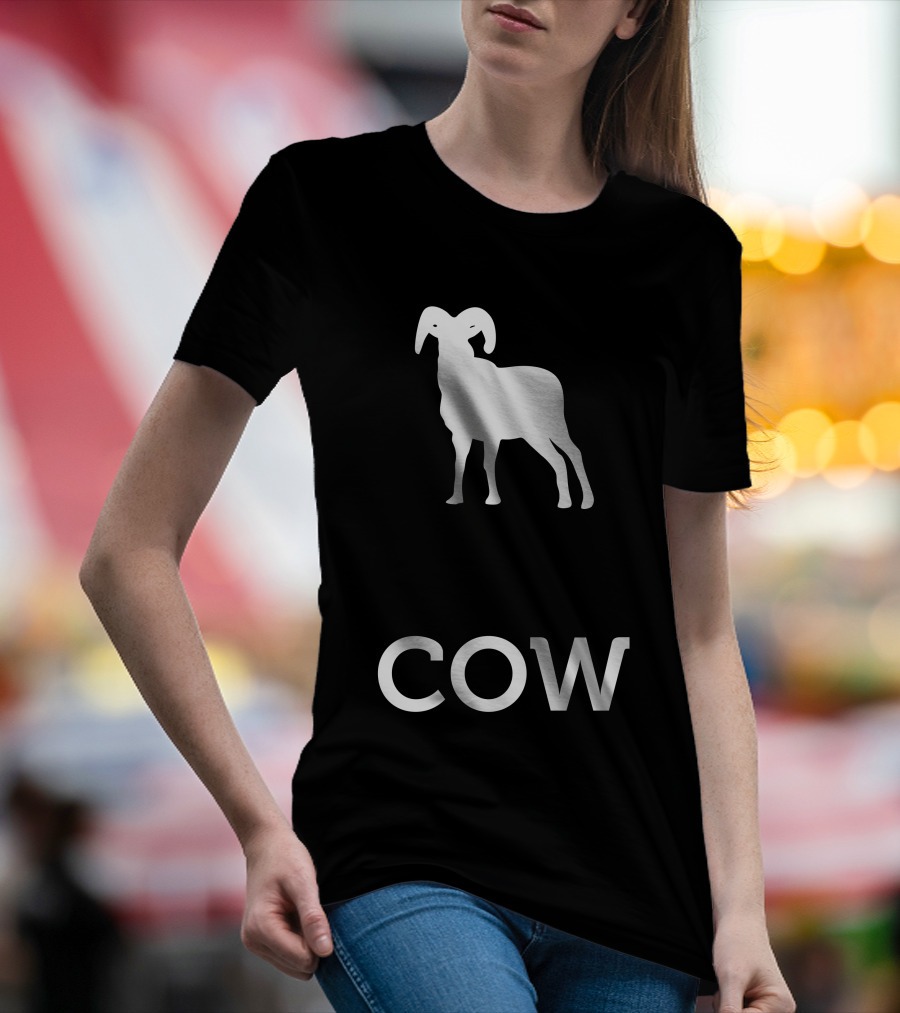 COW Sheep Silhouette Humor T-Shirt