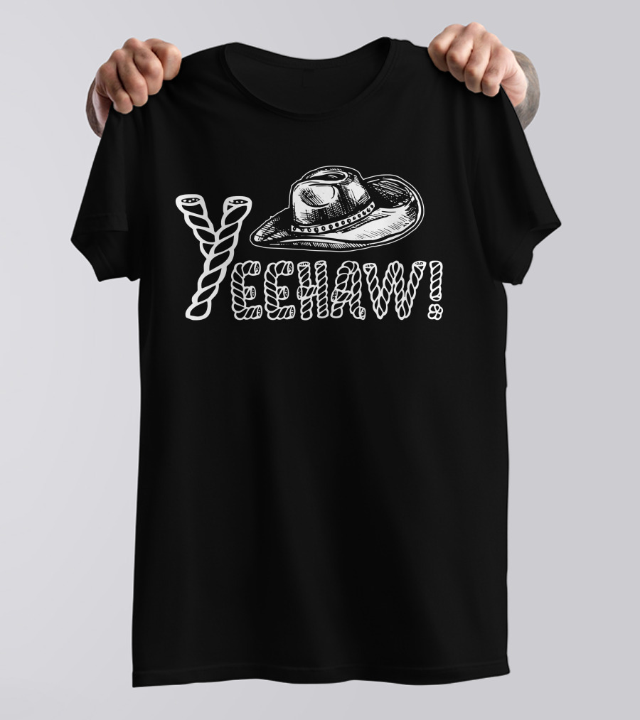 Yeehaw Cowboy Hat Rope T-Shirt