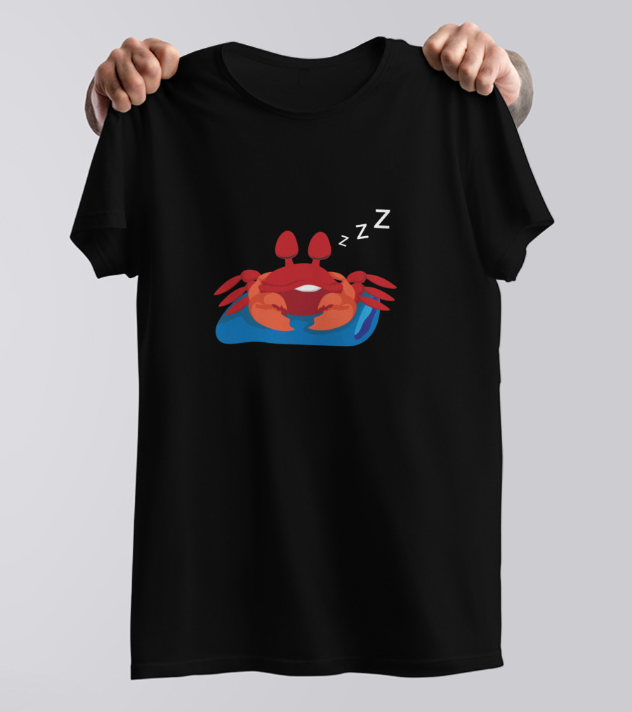 Crab Sleeping ZZZ Pillow T-Shirt