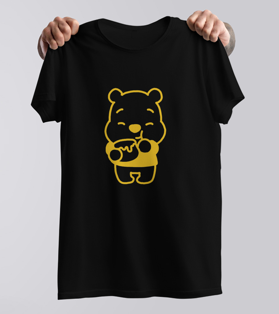 Cute Pooh Bear Eating Honey Iconic T-Shirt