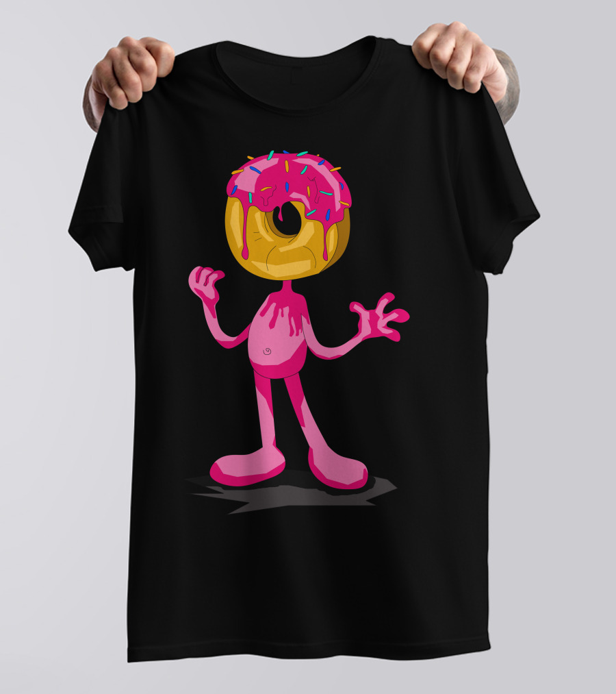 Donut Man Dripping Icing Head T-Shirt