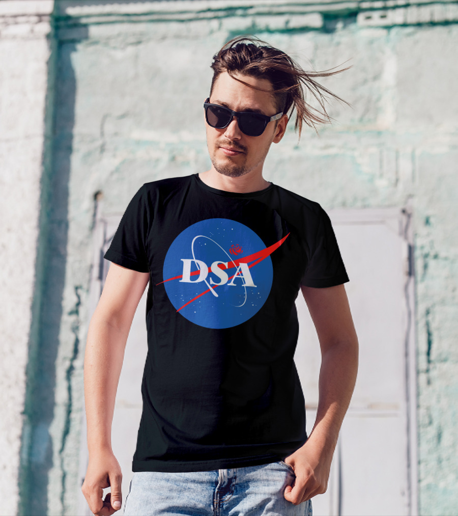 DSA Space Force Logo With Red Swirl T-Shirt