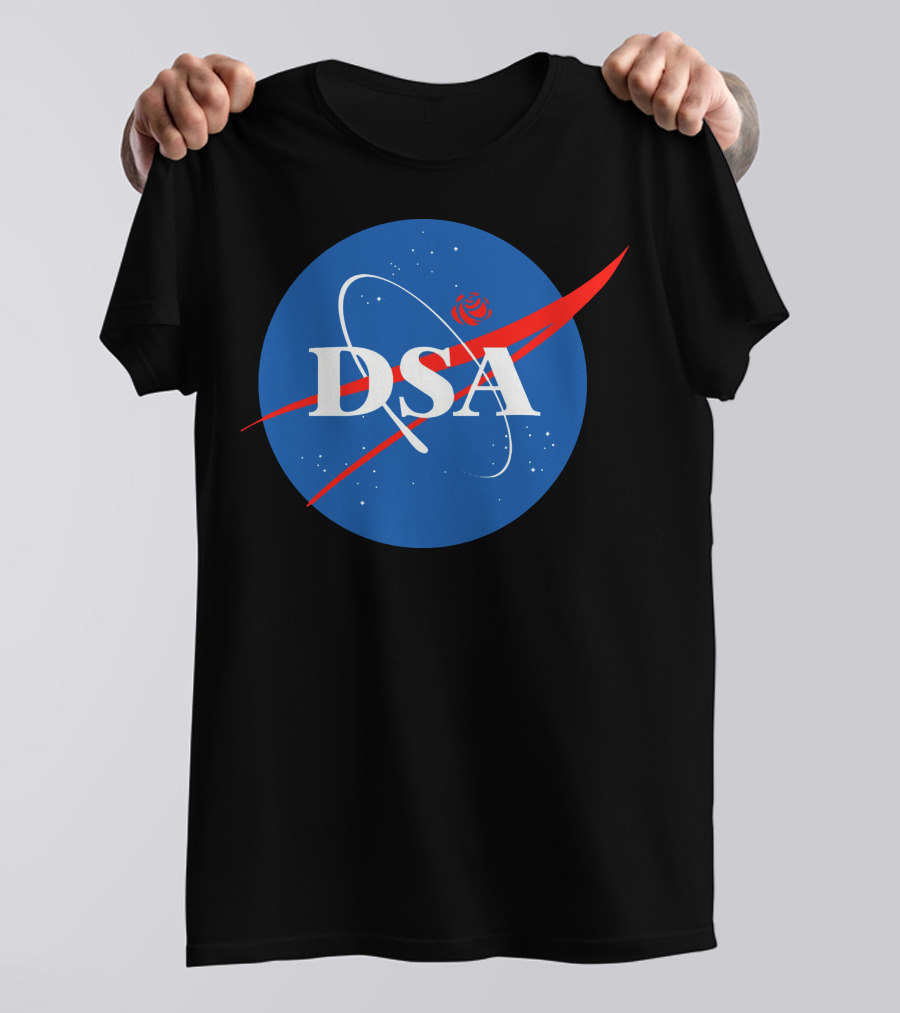 DSA Space Force Logo With Red Swirl T-Shirt