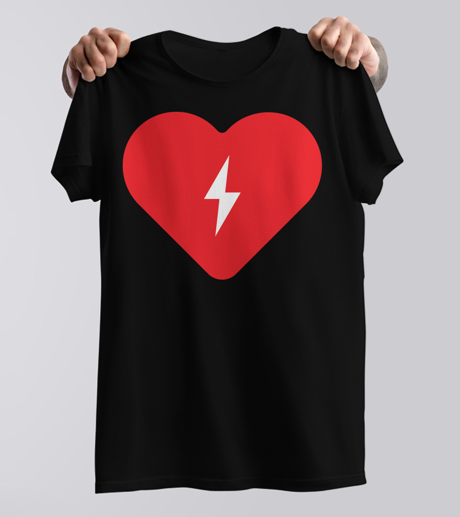 Electric Heart Thunderbolt Red T-Shirt