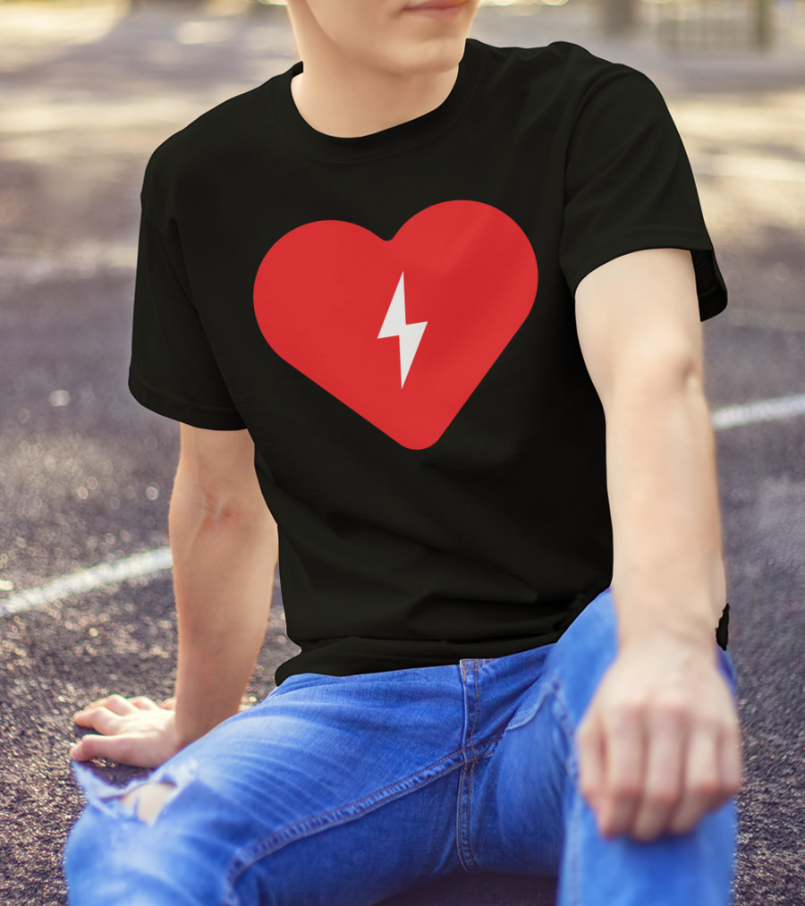 Electric Heart Thunderbolt Red T-Shirt