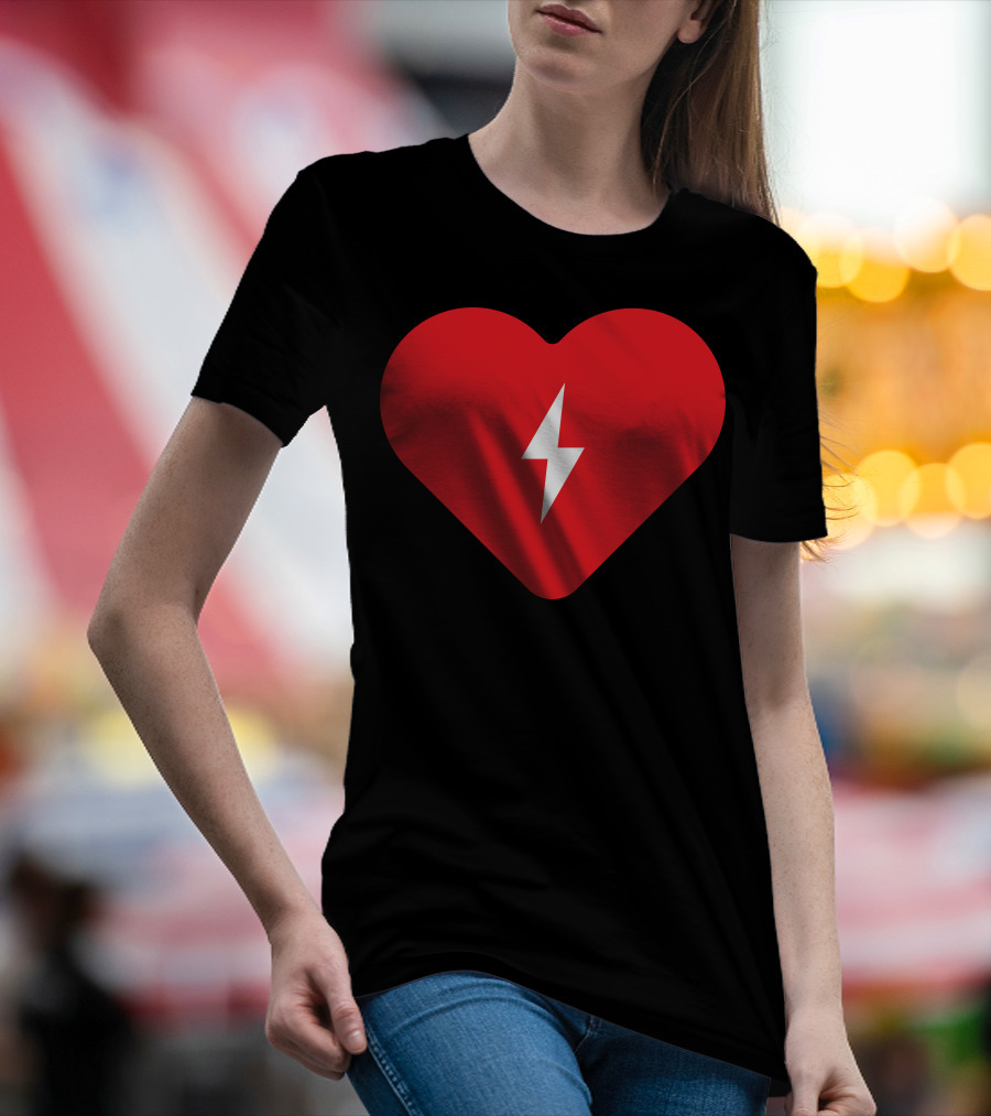 Electric Heart Thunderbolt Red T-Shirt