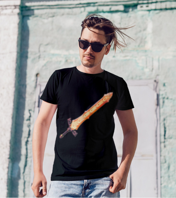 Flame Blade Fiery Sword Fantasy T-Shirt