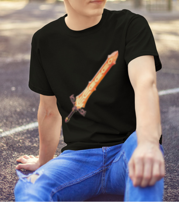 Flame Blade Fiery Sword Fantasy T-Shirt