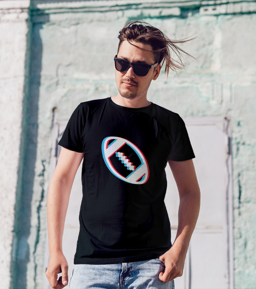 Football Sports 3D Effect Ball T-Shirt