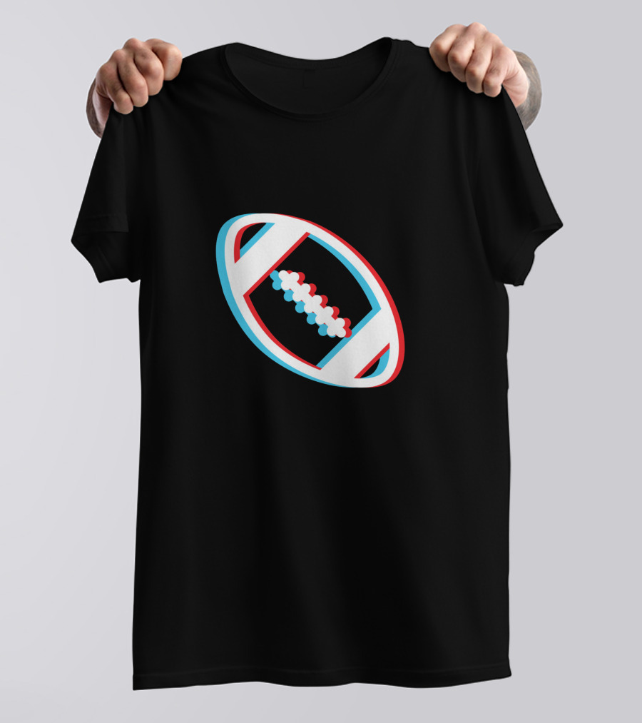 Football Sports 3D Effect Ball T-Shirt