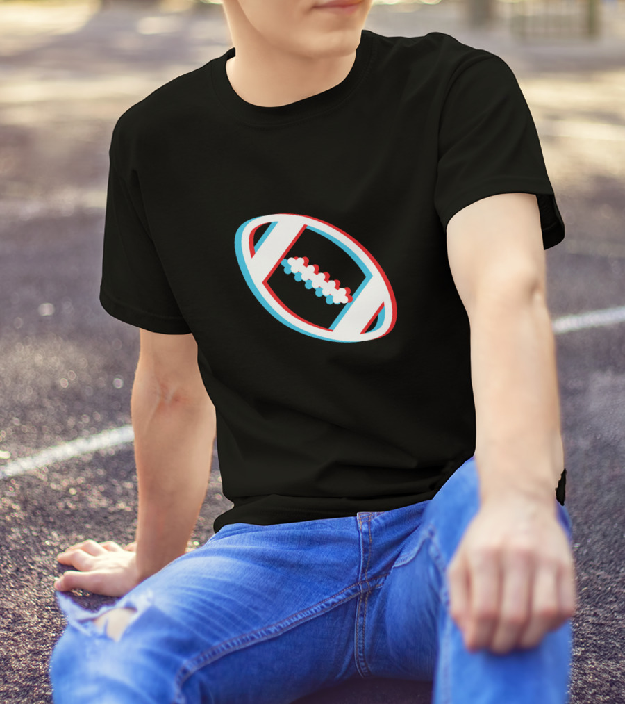Football Sports 3D Effect Ball T-Shirt