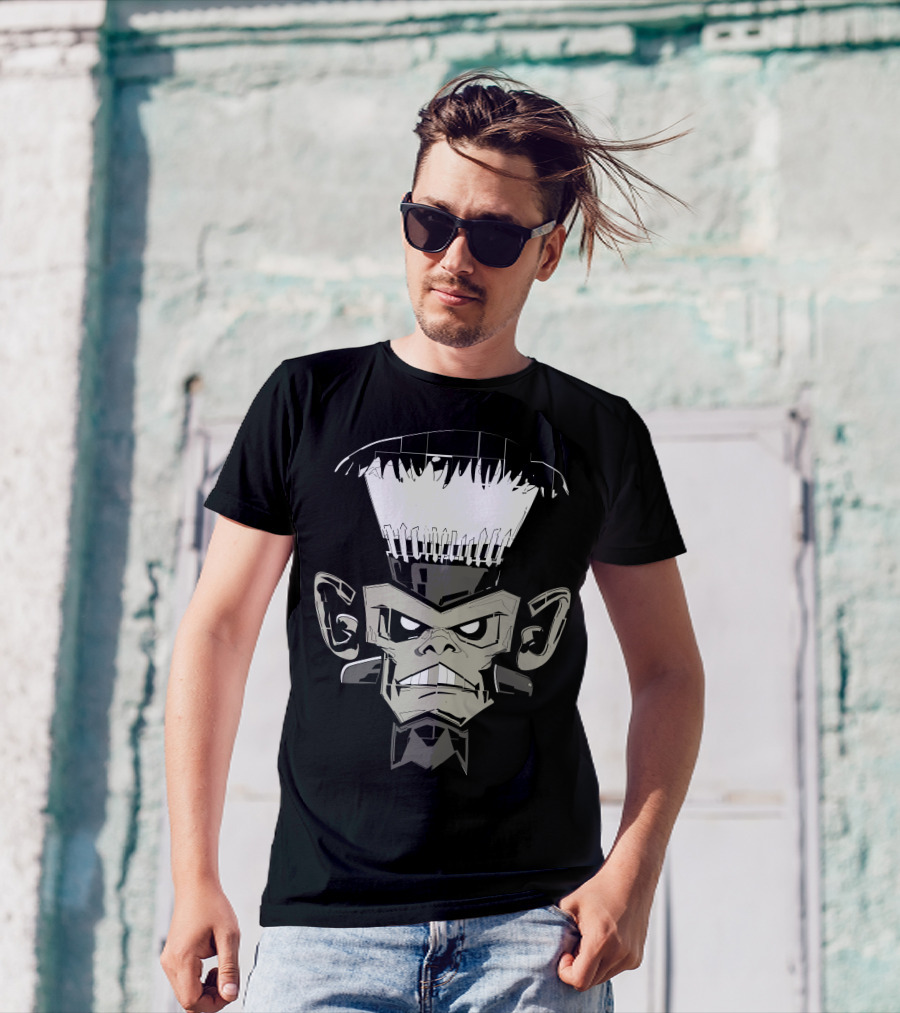 Frankenstein Comics Iconic Cartoon Monster Face T-Shirt