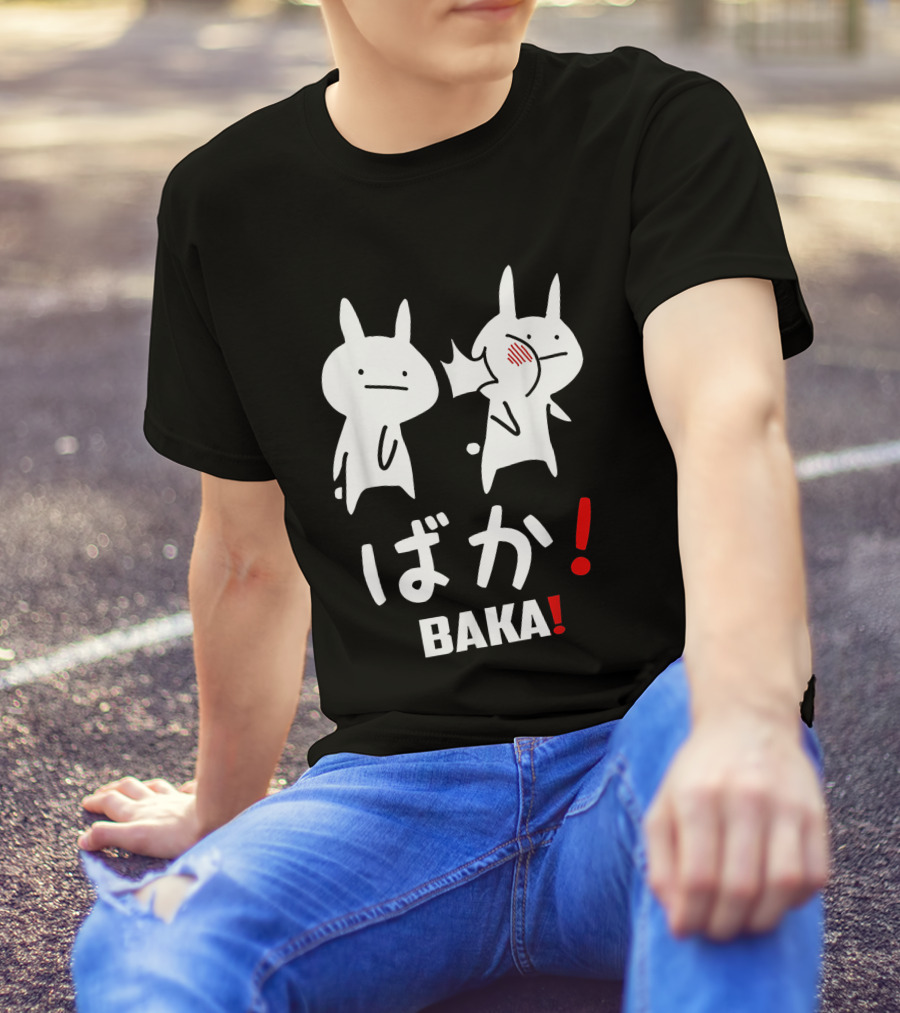 Baka Rabbit Slap Funny Anime Japanese ばか T-Shirt