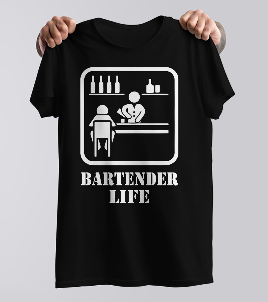 Bartender Life Iconic Bar Scene Humor T-Shirt