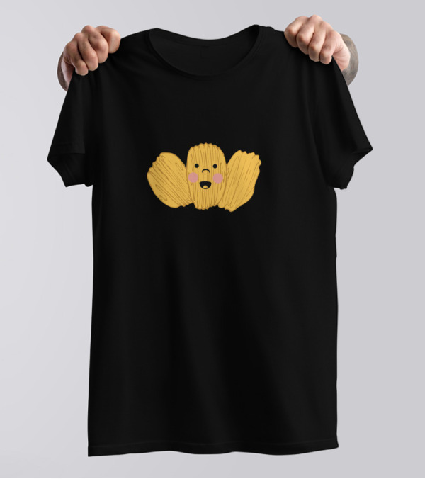 Funny Potato Chips Face Smiling Snack Emoji T-Shirt