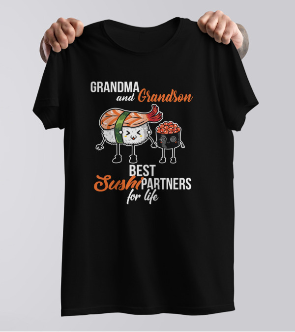 Grandma And Grandson Best Sushi Partners For Life T-Shirt