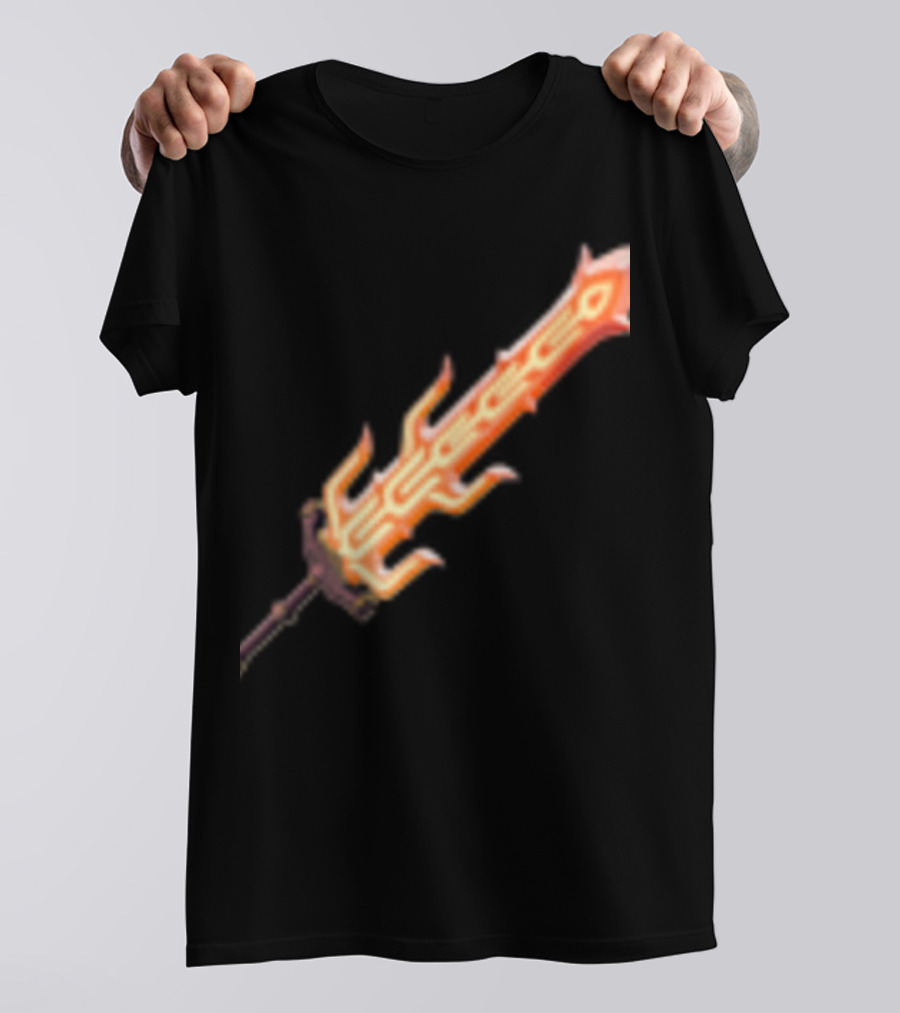 Great Flameblade Iconic Fiery Sword Visual From Legend Of Zelda Series T-Shirt
