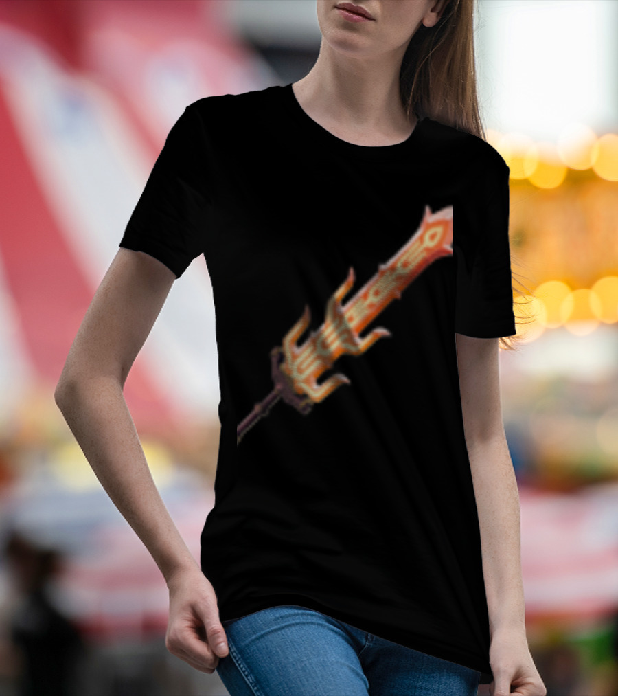 Great Flameblade Iconic Fiery Sword Visual From Legend Of Zelda Series T-Shirt