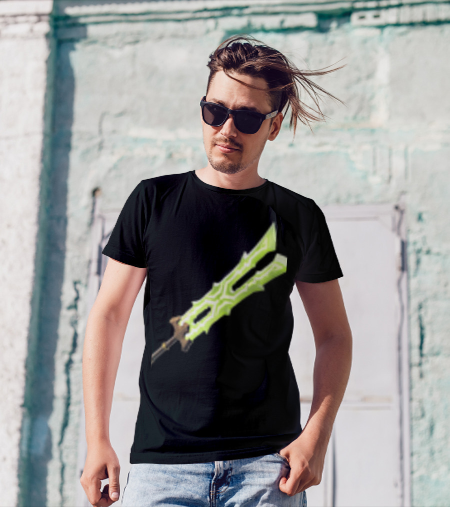 Great Thunderblade Glowing Sword Design Legend Gaming Weapon T-Shirt