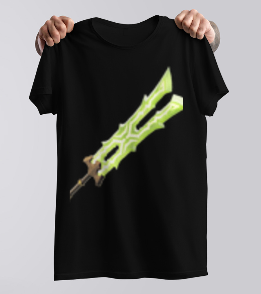 Great Thunderblade Glowing Sword Design Legend Gaming Weapon T-Shirt
