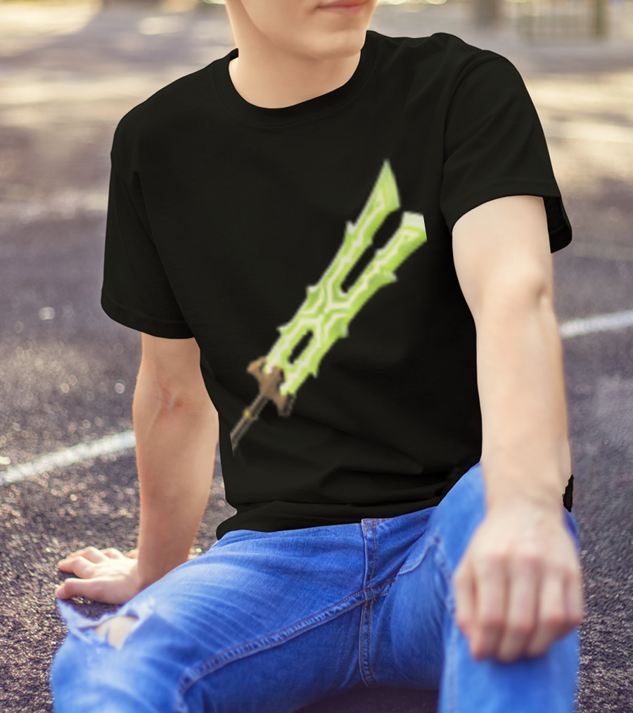 Great Thunderblade Glowing Sword Design Legend Gaming Weapon T-Shirt