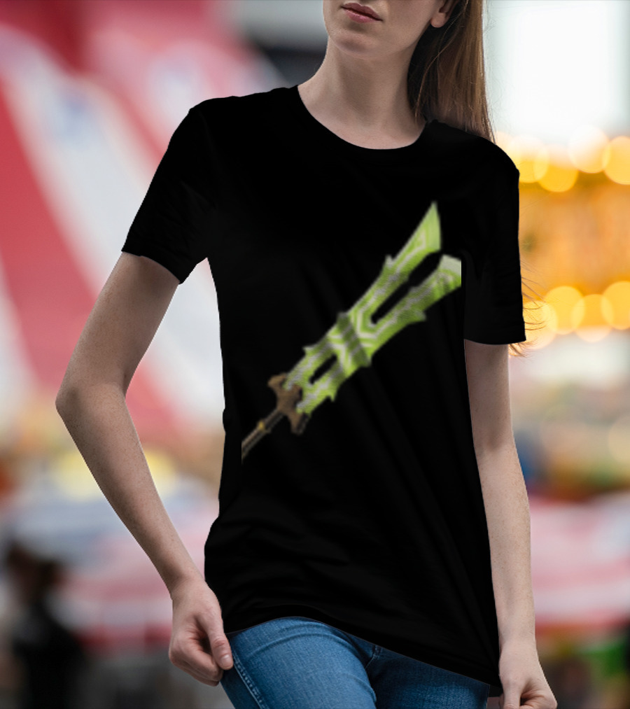 Great Thunderblade Glowing Sword Design Legend Gaming Weapon T-Shirt