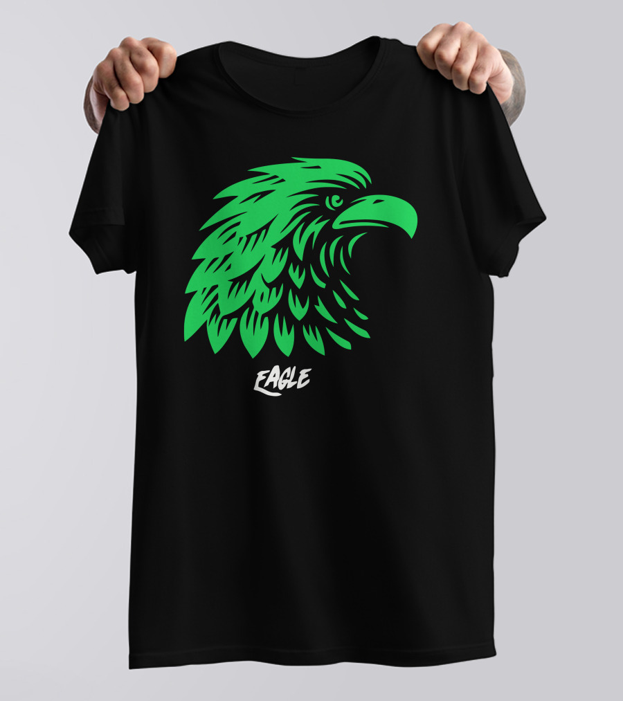 Green Eagle Head With Text Eagle T-Shirt