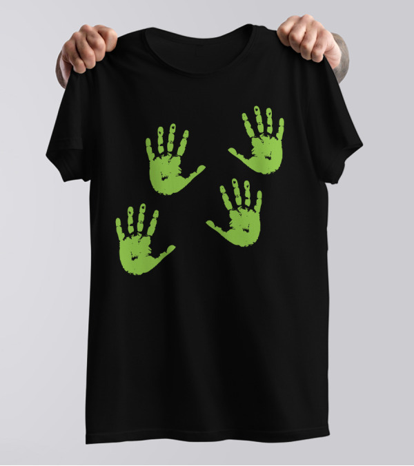 Handprints Green Neon T-Shirt