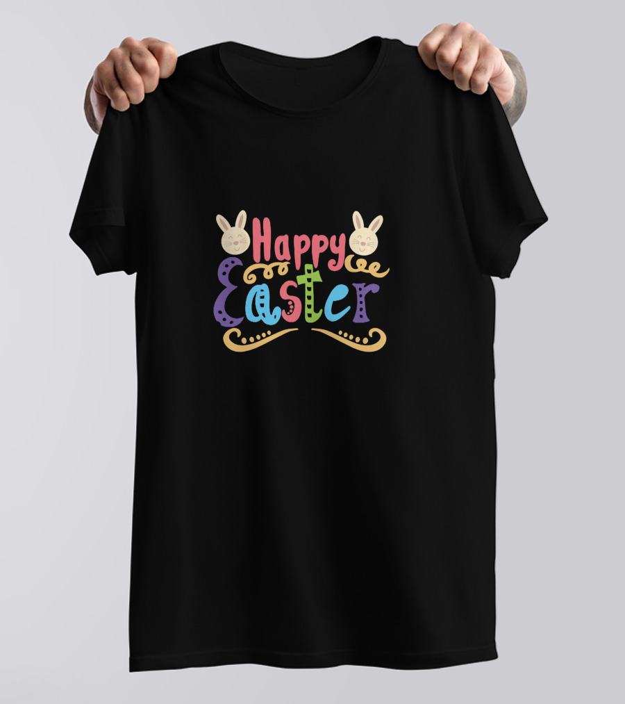 Happy Easter Bunny Egg Hunt Christian Boys Girl T-Shirt
