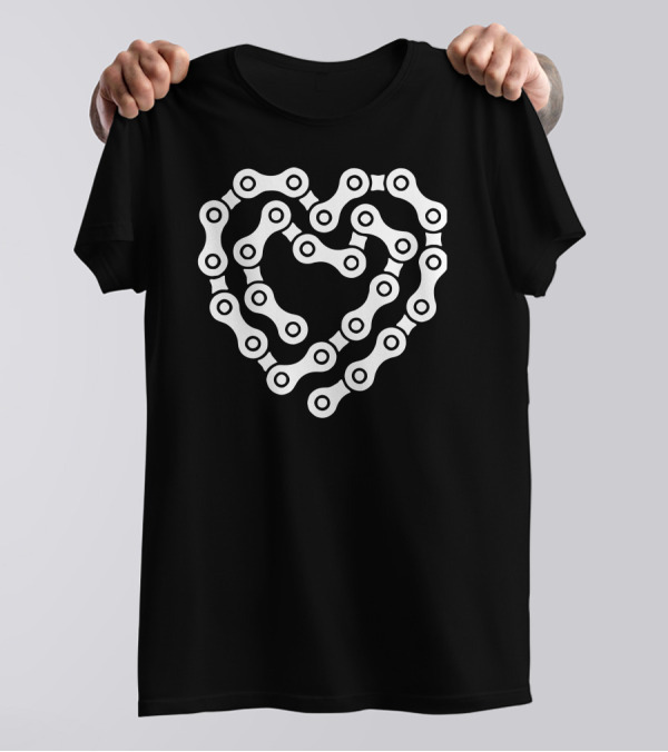 Heart Chain Bicycle Links Cool T-Shirt