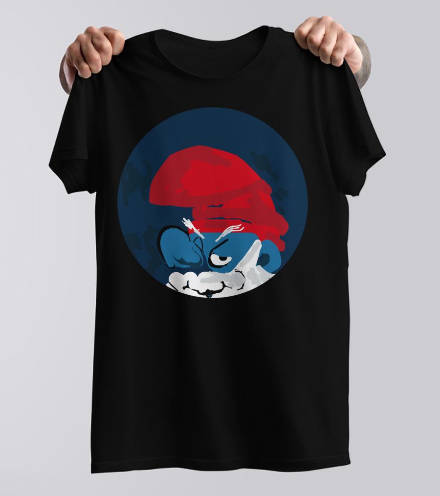 Hernan Cacciatore Blue Papa Smurf Red Hat T-Shirt