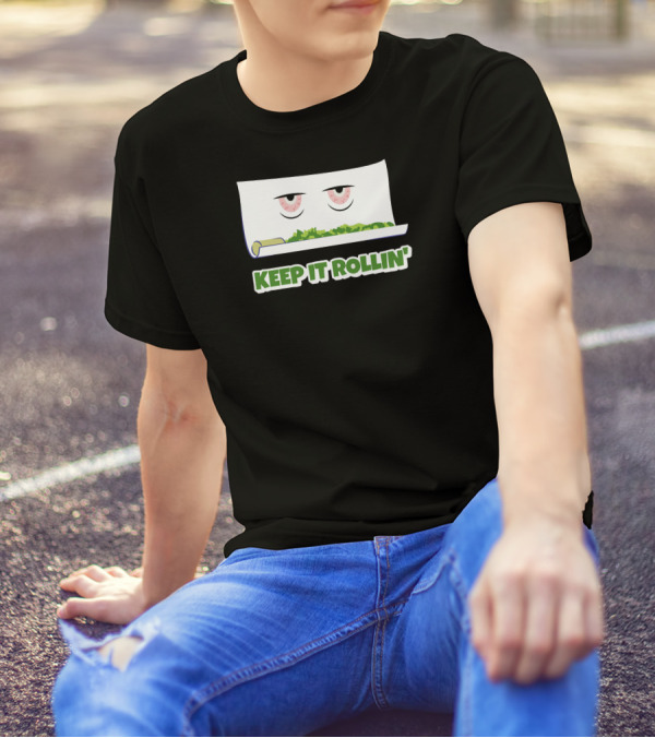 Keep It Rollin' With Cartoon Eyes And Rolling Paper T-Shirt