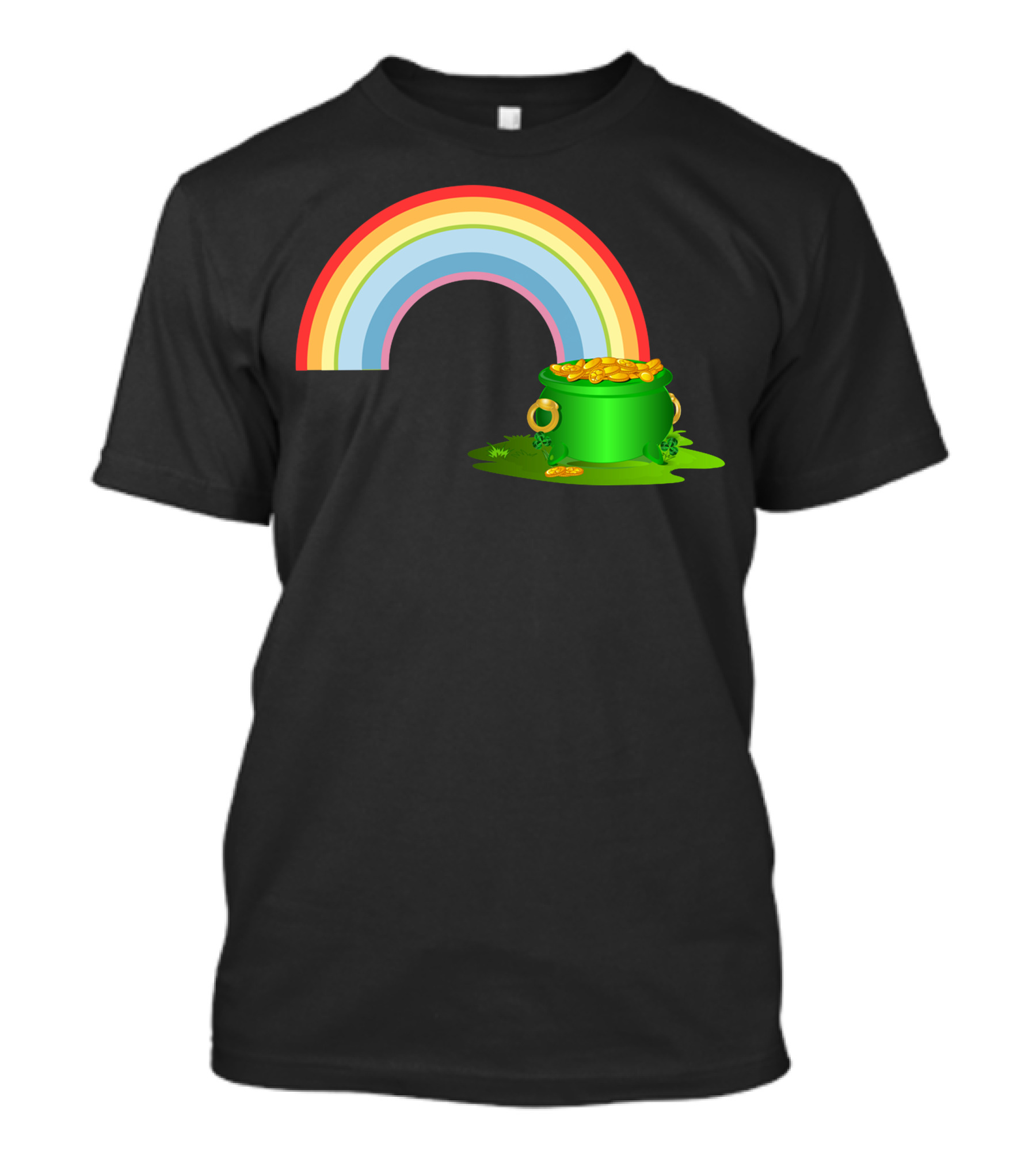 Leprechaun Pot Of Gold At The End Of The Rainbow T-Shirt